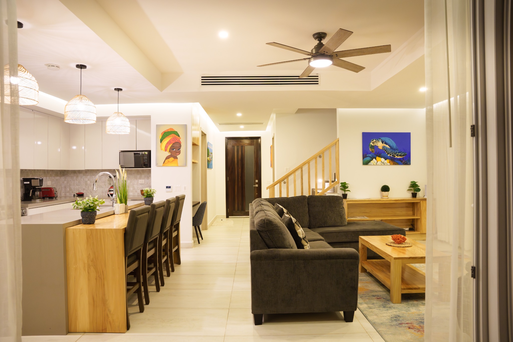 Main floor living area at Sea Turtle Villa